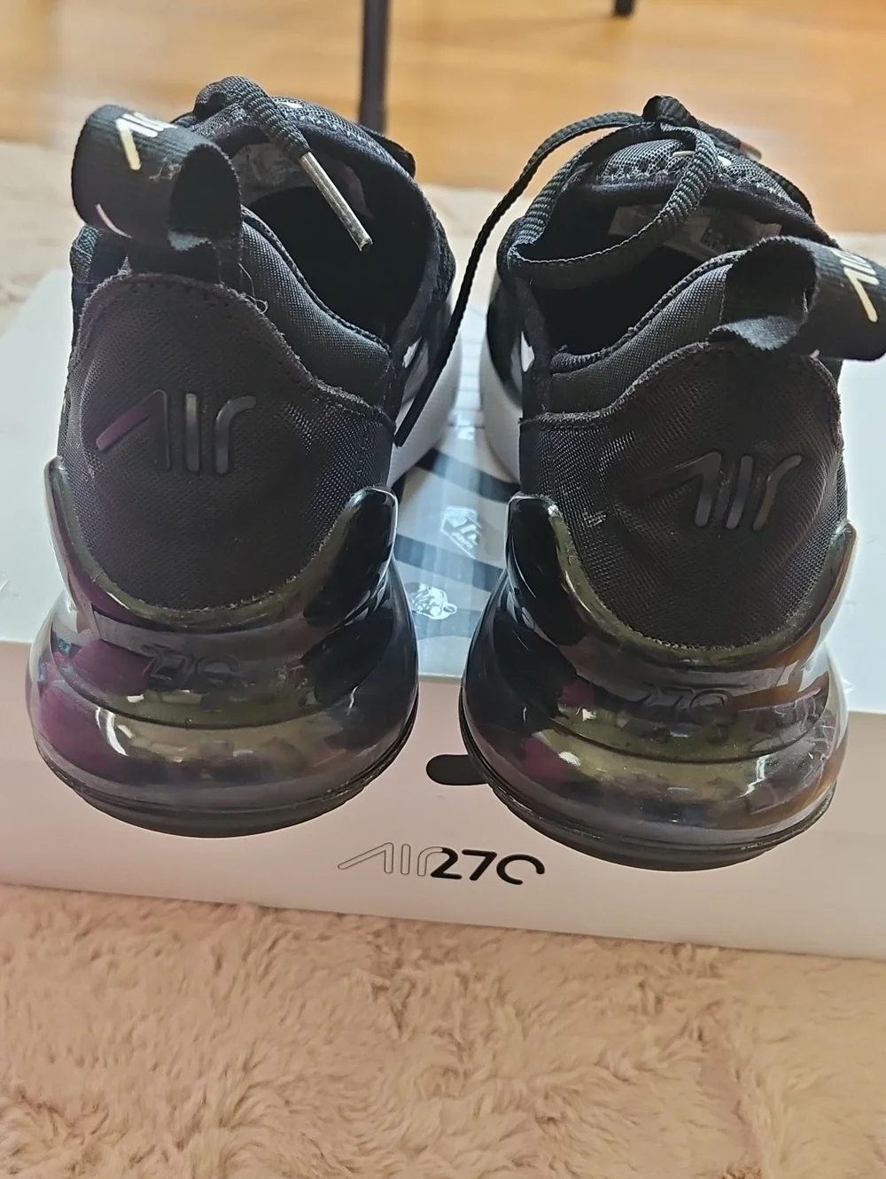 Womens Nike Air Max 270 Black/Anthracite White Size 7